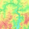 Courcelles topographic map, elevation, relief