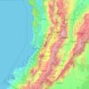 Valle del Cauca topographic map, elevation, relief