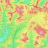 Erro topographic map, relief map, elevations map