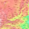 Shaanxi topographic map, relief, elevation