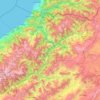 Artvin topographic map, elevation, relief