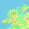 County Donegal topographic map, relief map, elevations map