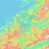 Namsos topographic map, elevation, relief