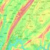 Changshou District topographic map, relief, elevation