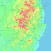 County Wicklow topographic map, relief map, elevations map