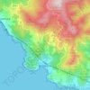 Bonassola topographic map, relief map, elevations map
