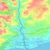 Ayamonte topographic map, relief map, elevations map