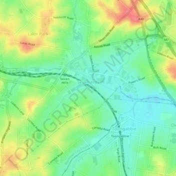Seven Hills Sydney Map Seven Hills Topographic Map, Elevation, Relief