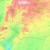 Kilis topographic map, elevation, relief
