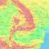 Romania topographic map, elevation, relief