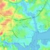 Lorient topographic map, elevation, relief