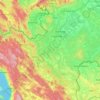 Karlovac County topographic map, elevation, relief