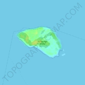 Horsburgh Island topographic map, elevation, relief