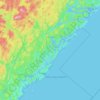 Tvedestrand topographic map, elevation, relief