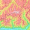 Bernina Range topographic map, elevation, relief