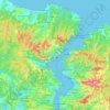 Sarıyer topographic map, elevation, relief
