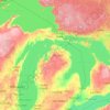 Michigan topographic map, elevation, relief