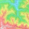 Bagnères-de-Luchon topographic map, relief map, elevations map