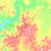 Great Dividing Range topographic map, elevation, relief