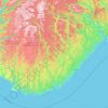 Agder topographic map, elevation, relief