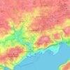 Brest topographic map, elevation, relief