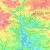 Quimper topographic map, elevation, relief