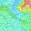 Como topographic map, elevation, relief