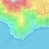 Praiano topographic map, relief map, elevations map