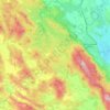 Općina Plitvička Jezera topographic map, elevation, relief