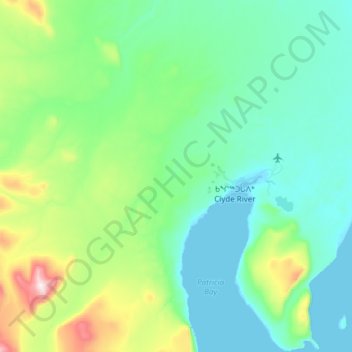 Clyde River Topographic Map, Elevation, Relief