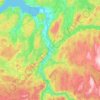 Melhus topographic map, elevation, relief