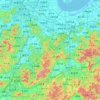 Shaoxing topographic map, relief, elevation