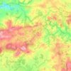 Glomel topographic map, elevation, relief