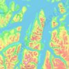 Lyngen topographic map, elevation, relief