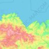 Côtes-d'Armor topographic map, elevation, relief