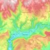 Mende topographic map, elevation, relief