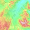 Yackandandah topographic map, elevation, relief