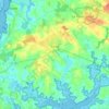 Surzur topographic map, elevation, relief