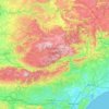 Parc naturel régional du Haut Languedoc topographic map, elevation, relief