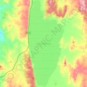 Lake George Topographic Map Lake George Topographic Map, Elevation, Relief