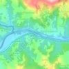 Općina Kamanje / Grad Ozalj topographic map, elevation, relief