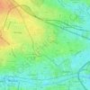 Dublin topographic map, relief map, elevations map