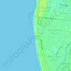 Semaphore Park Beach topographic map, elevation, relief